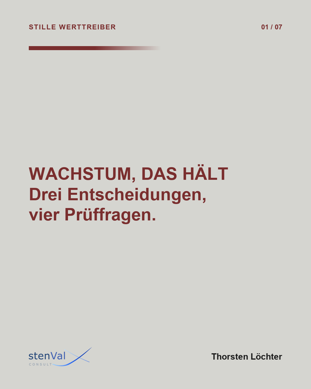stille Werttreiber, Folie 1 von 7